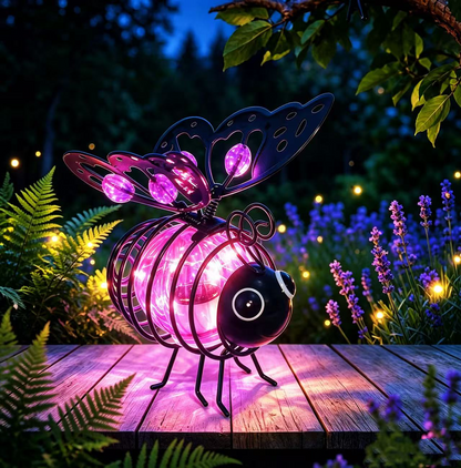 Hanging Solar Bee Light – Warm Amber Glow, Flicker-Free, Perfect for Garden Parties, Camping, or Kids’ Rooms – Spread Joy Day and Night 🌞🌜