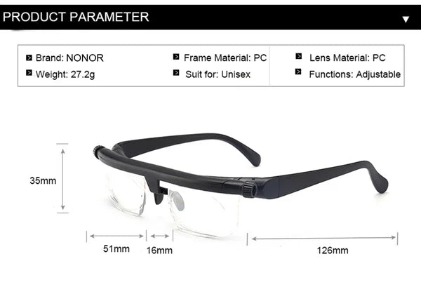 Calverv™ Adjustable Distance And Near Focus Glasses