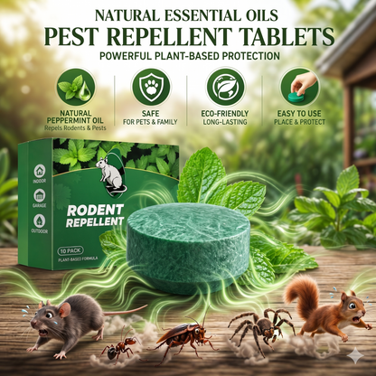 Calverv™ 💥LAST DAY SALE 50%OFF💥🟢 Natural Peppermint Rodent Repellent Tablets – 10 Pack